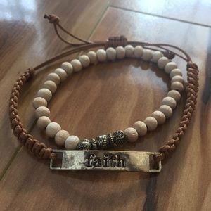 Altar’d State cute wooden and metal bracelets!